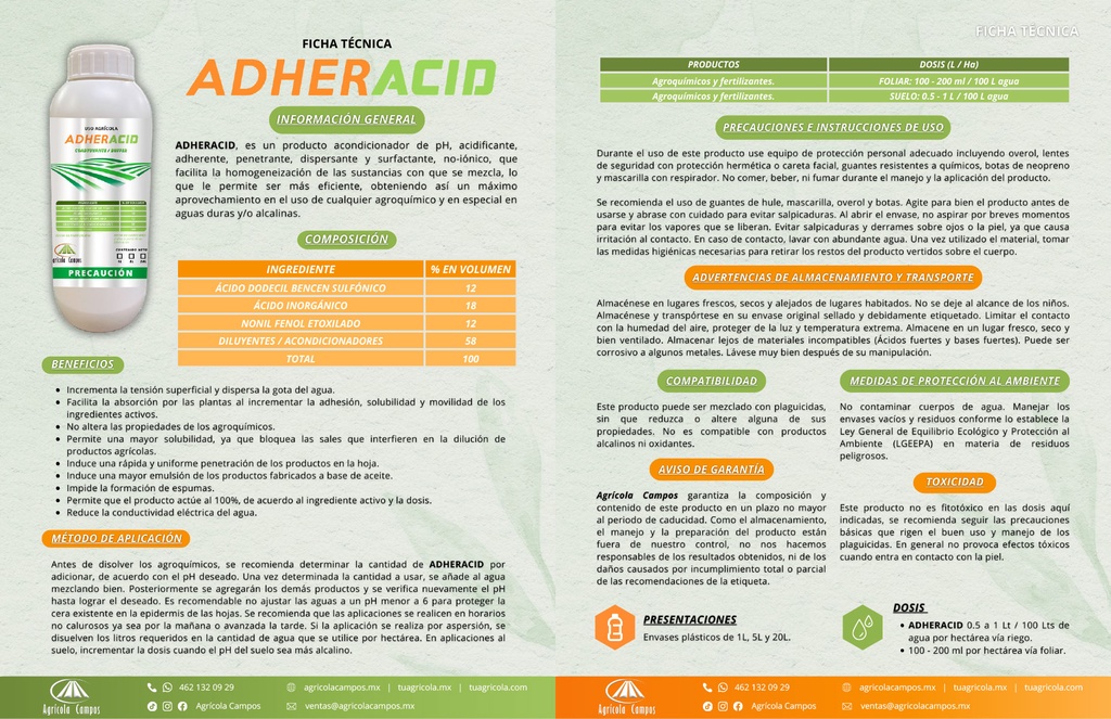 ADHERACID - 20L