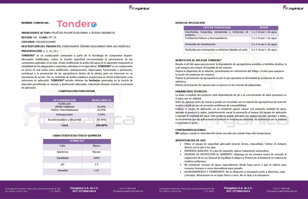 TONDERO - 1L