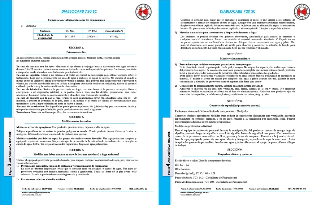 DIABLOCARB 720SC (PROPAMOCARB) - 1L