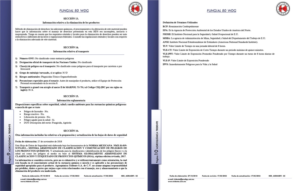 FUNGIAL 80 WDG (FOSETIL ALUMINIO) - 1 KG