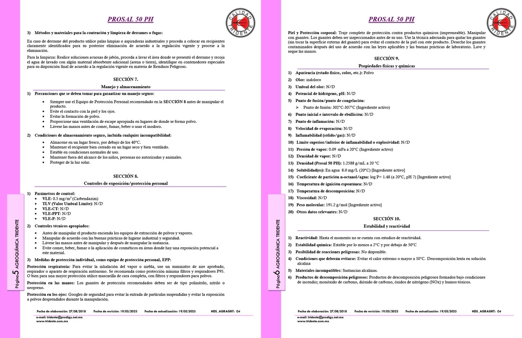 PROSAL 50PH (CARVENDAZIM) - 250GR