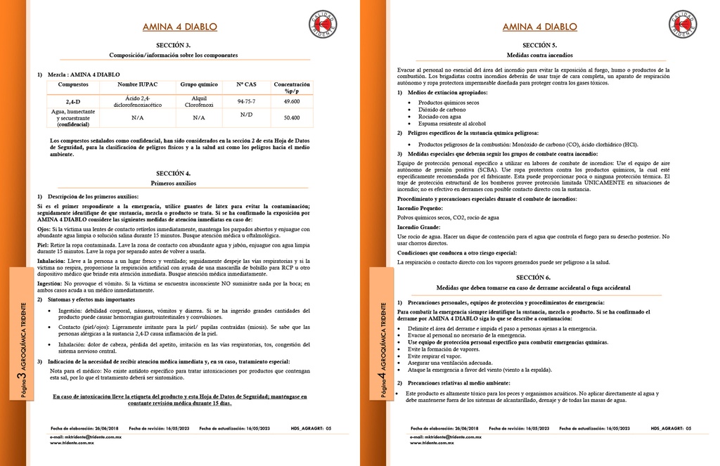 AMINA 4 DIABLO (2,4-D) - 960ML