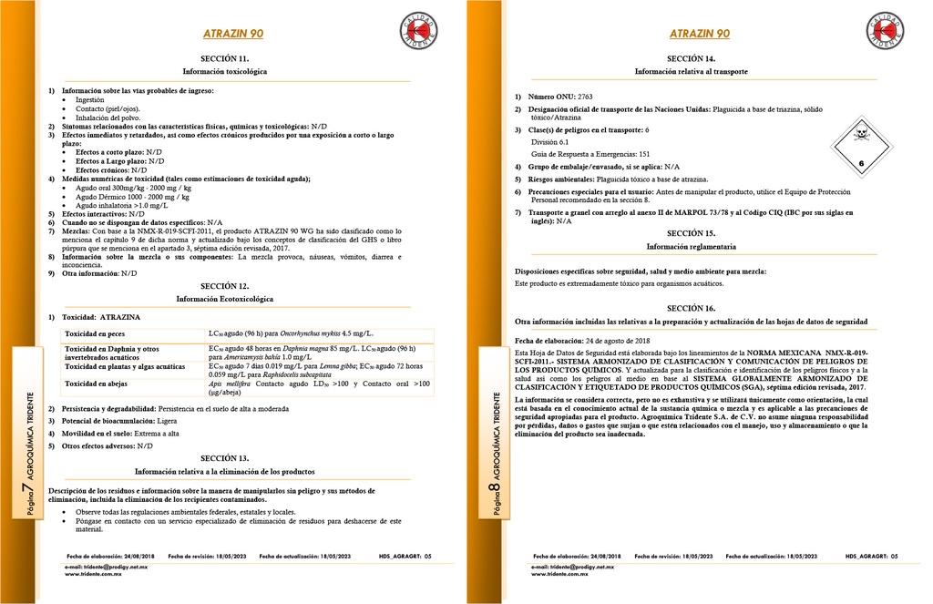 ATRAZIN 90 WG (ATRAZINA) - 1 KG