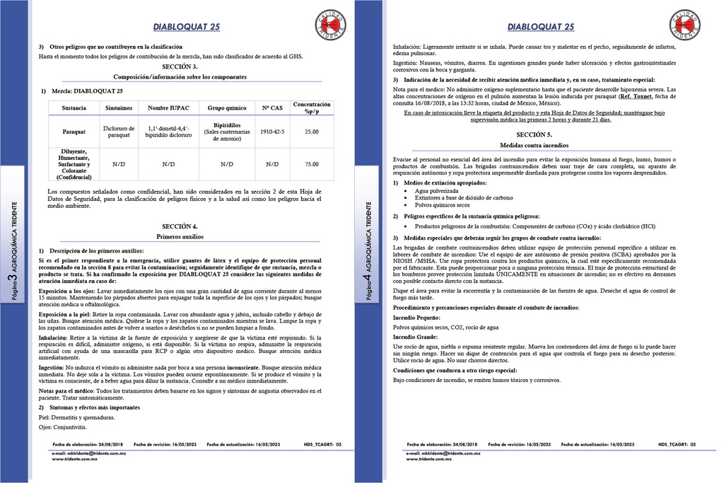 DIABLOQUAT 25 (PARAQUAT) - 900 ML