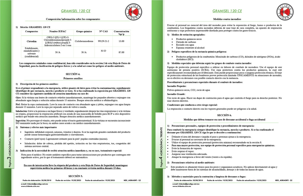 GRAMISEL 120 CE (CLETODIME) - 1L