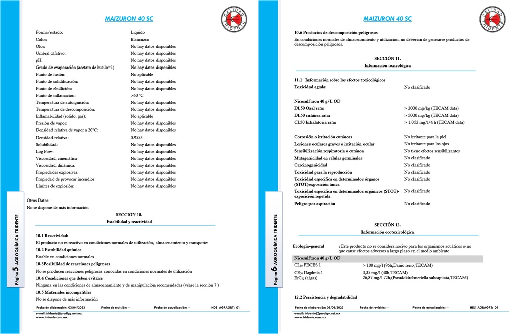 MAIZURON (NICOSULFURON) - 950ML