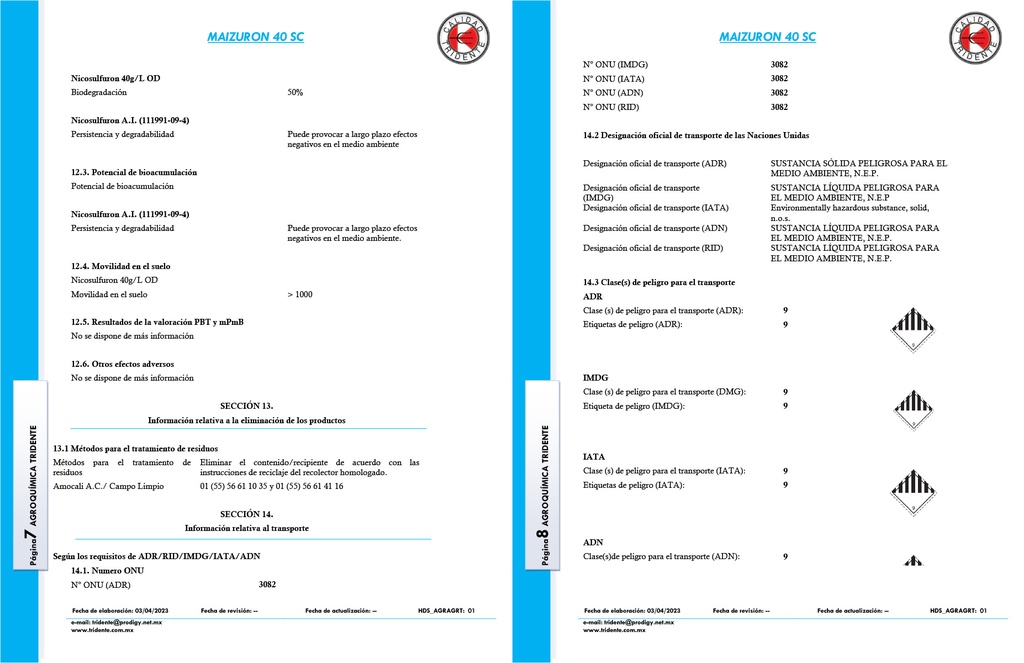 MAIZURON (NICOSULFURON) - 950ML