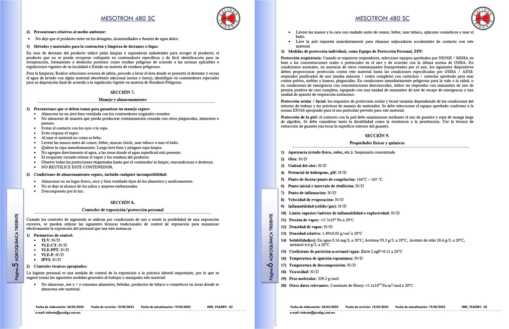 MESOTRON 480 SC - 350ML