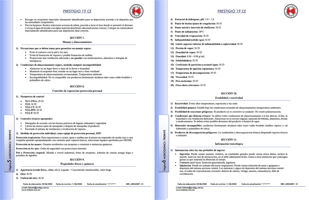 PRESTIGIO 19 CE (BENZOATO DE EMAMECTINA) - 100 ML