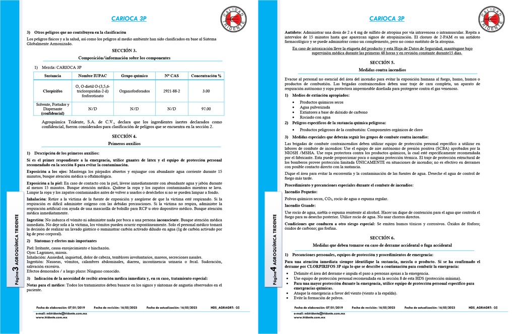 CARIOCA 3P (CLORPIRIFOS) - 20KG