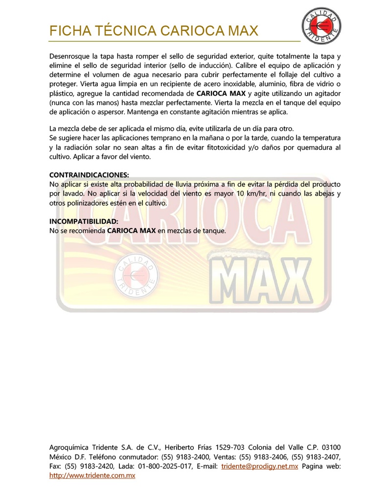 CARIOCA MAX (CLORPIRIFOS +PERMETRINA) - 1 L