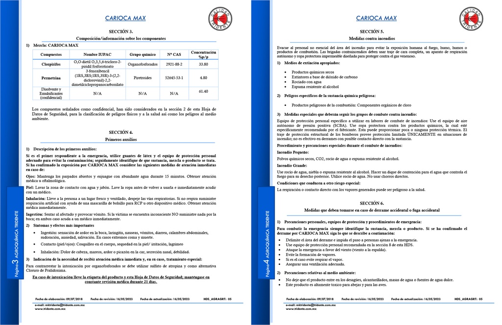 CARIOCA MAX (CLORPIRIFOS +PERMETRINA) - 1 L