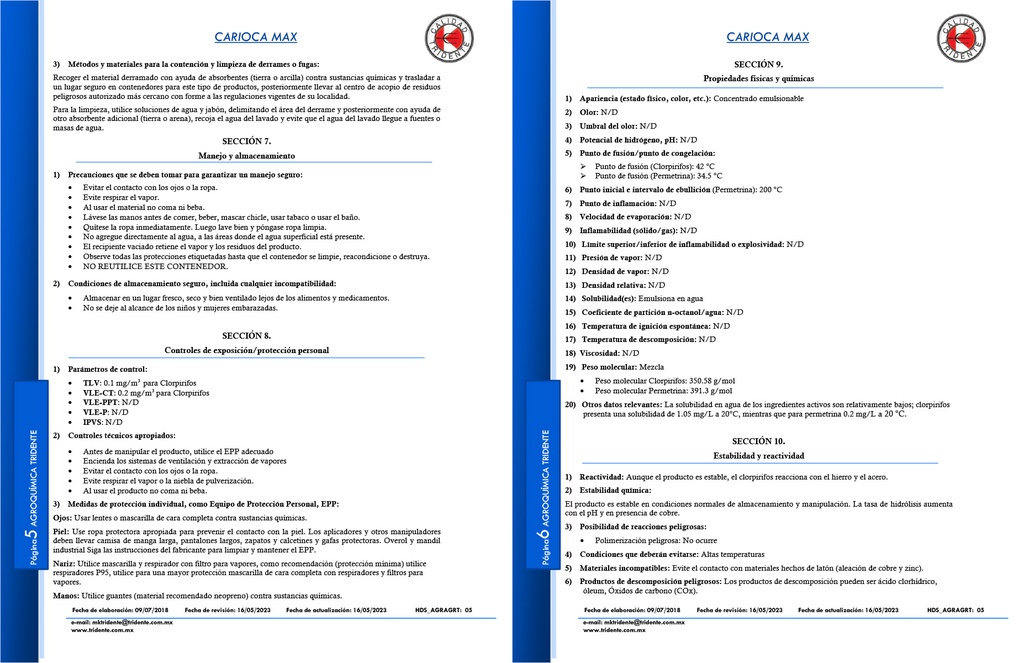 CARIOCA MAX (CLORPIRIFOS +PERMETRINA) - 1 L