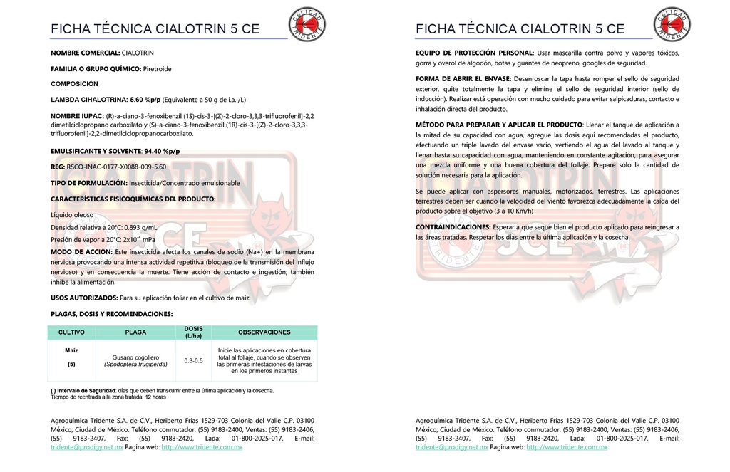 CIALOTRIN 5 CE - 240 ML