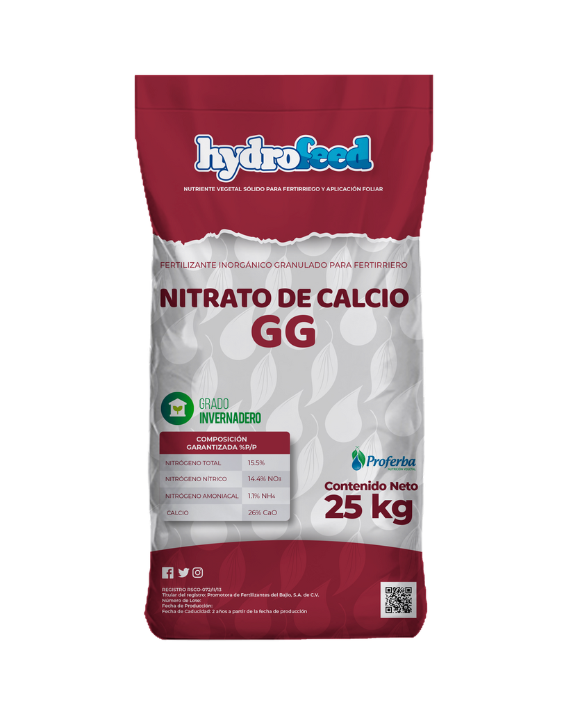 NITRATO DE CALCIO GG (15.5-00-26 CA) - 25KG