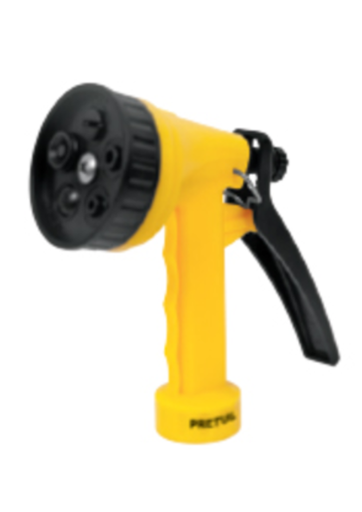 PISTOLA PLÁSTICA P/RIEGO, 5 FUNCIONES, PRETUL