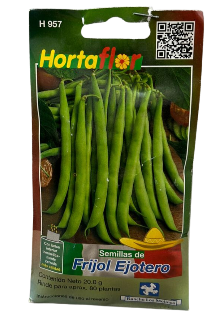 SEMILLAS DE FRIJOL EJOTERO - SOBRE HORTAFLOR
