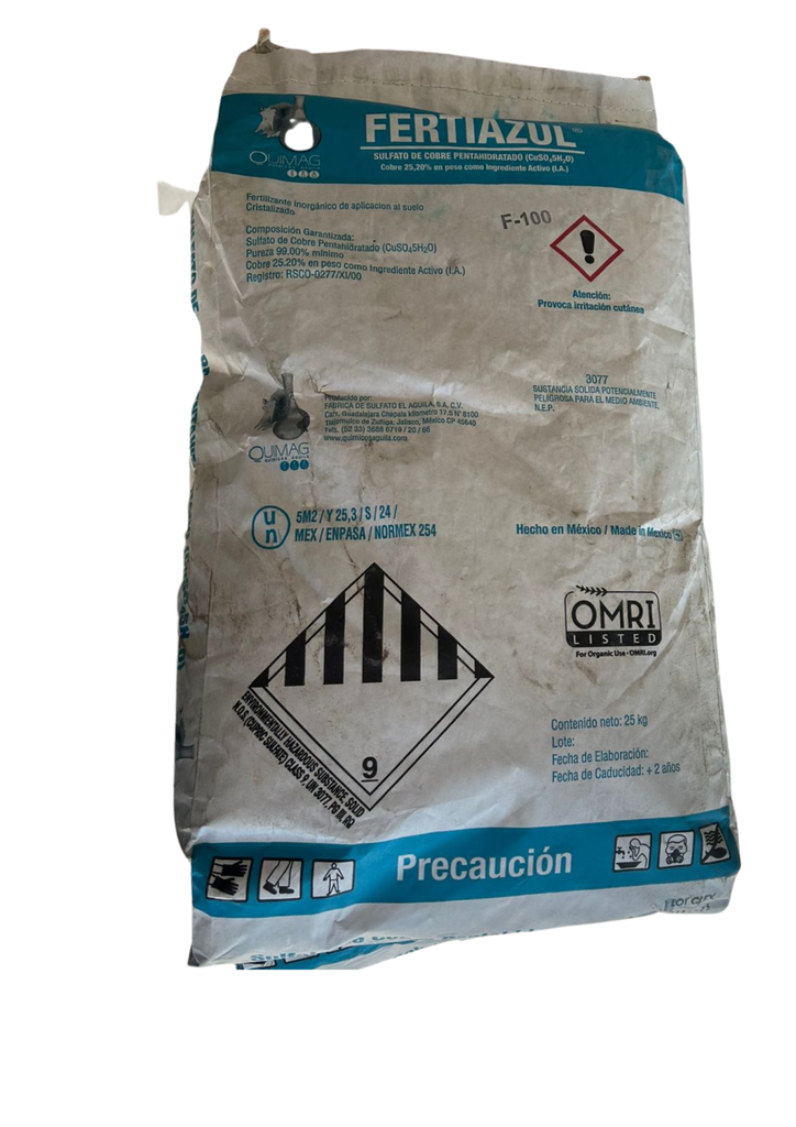 SULFATO DE COBRE PENTAHIDRATADO - 25KG