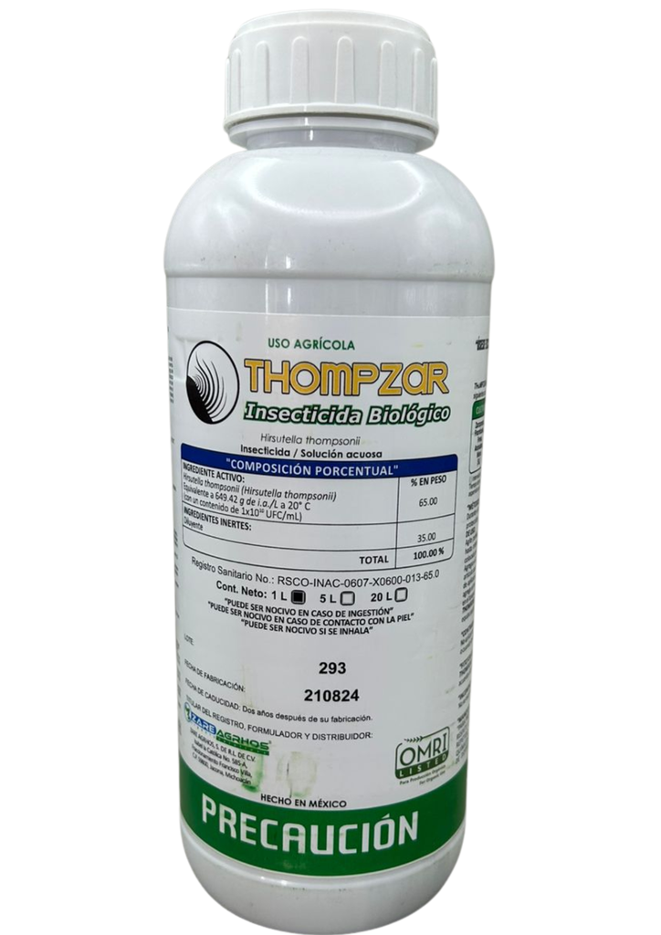 THOMPZAR (CONIDIOS DE HIRSUTELLA THOMPSONII)  - BOTELLA 1 L