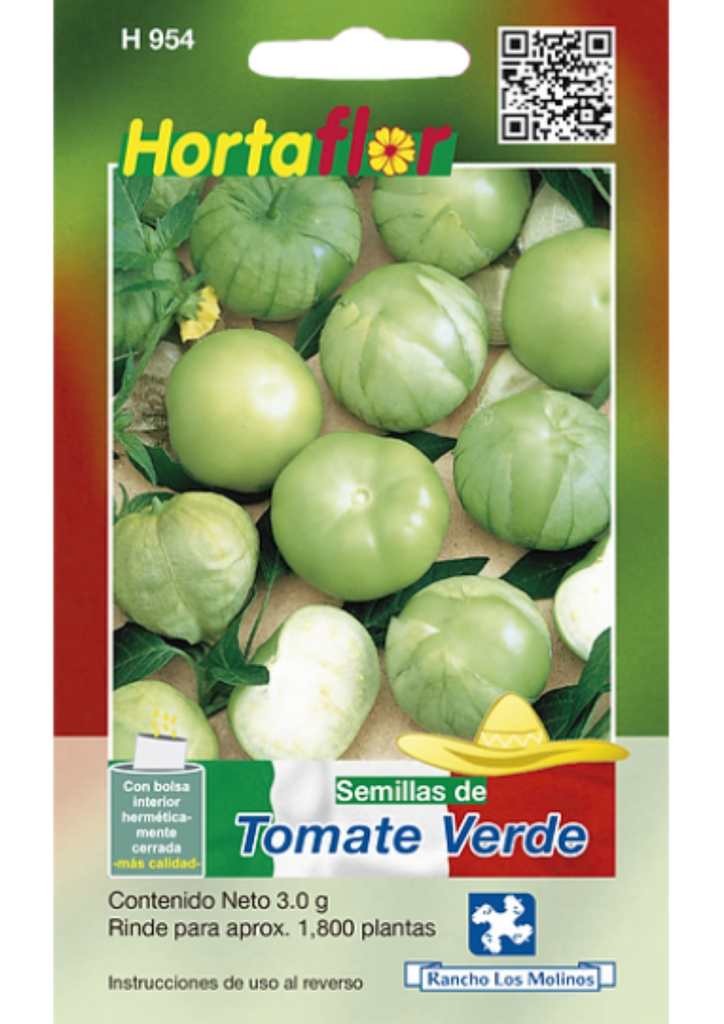 SEMILLAS DE TOMATE VERDE - SOBRE HORTAFLOR