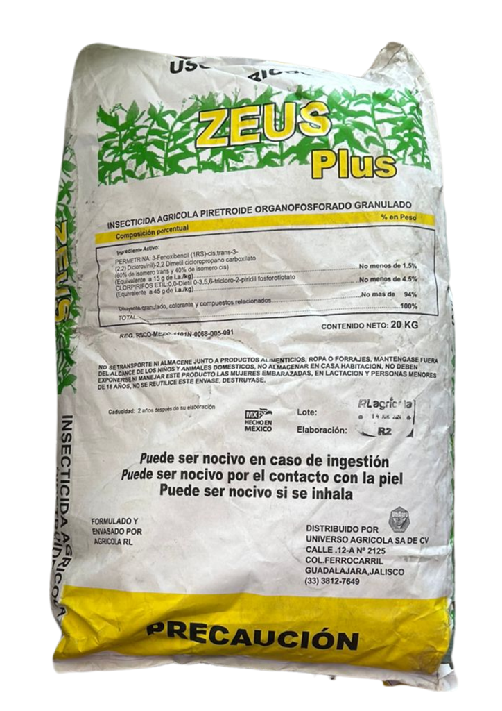 ZEUS PLUS (CLORPIRIFOS+PERMETRINA) - SACO 20 KG