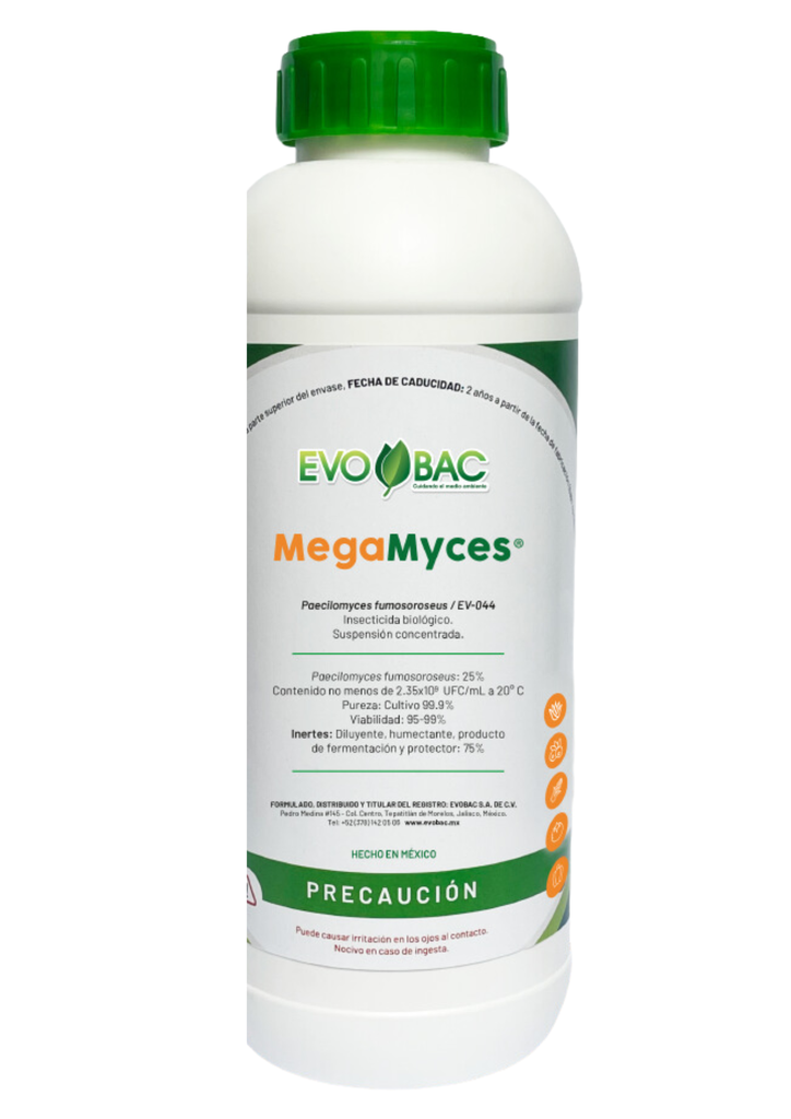 MEGAMYCES (PAECILOMYCES FUMOSOROSEUS) - BOTELLA 1L