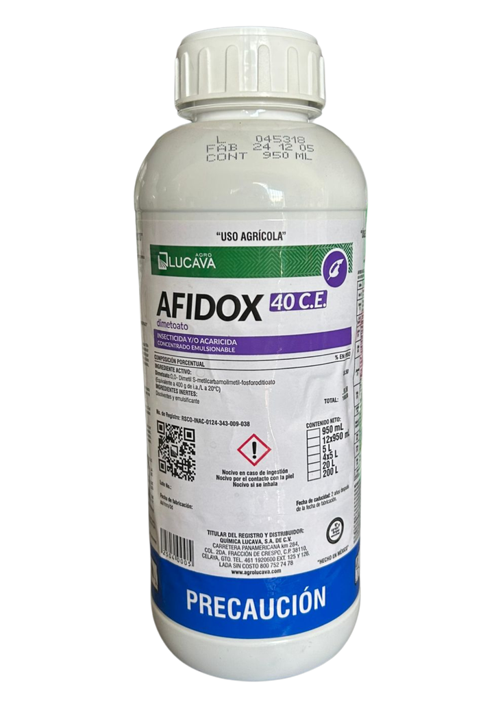 AFIDOX 40 (DIMETOATO) BOTELLA - 950 ML