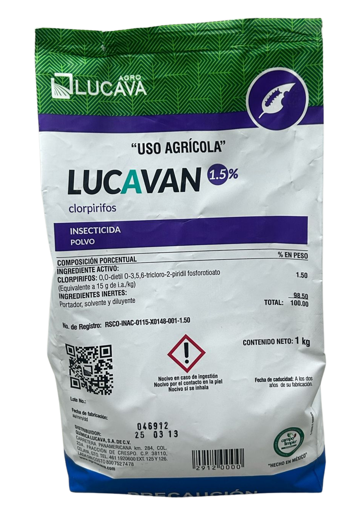 LUCAVAN 1.5% (CLORPIRIPHOS) 1KG