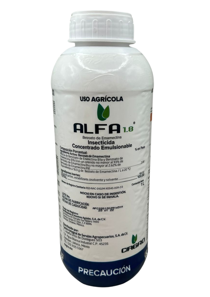 ALFA 1.8 (BENZONATO DE EMAMECTINA) - 250ML