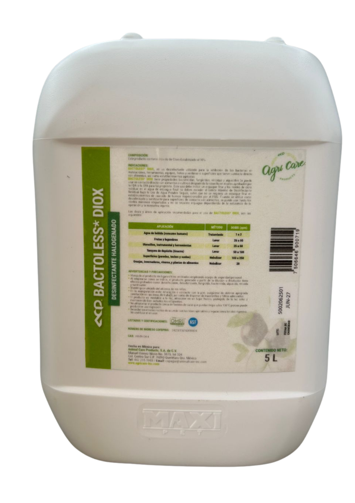 BACTOLESS DIOX (DIÓXIDO DE CLORO) - 20 L