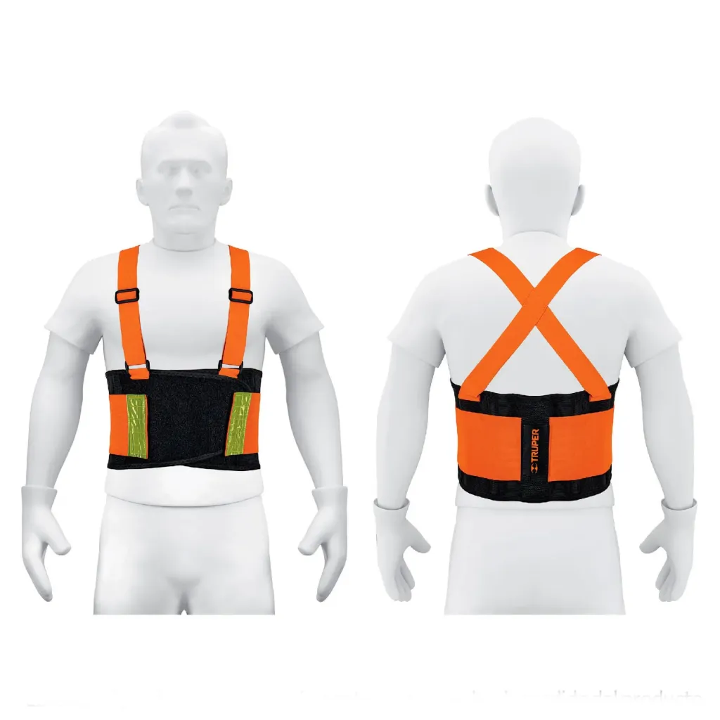 FAJA LUMBARES CON CINTAS DE ALTA VISIBILIDAD, TALLA MEDIANA TRUPER