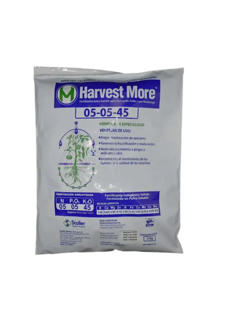 FERTILIZANTE HARVEST MORE 05-05-45 - 2KG