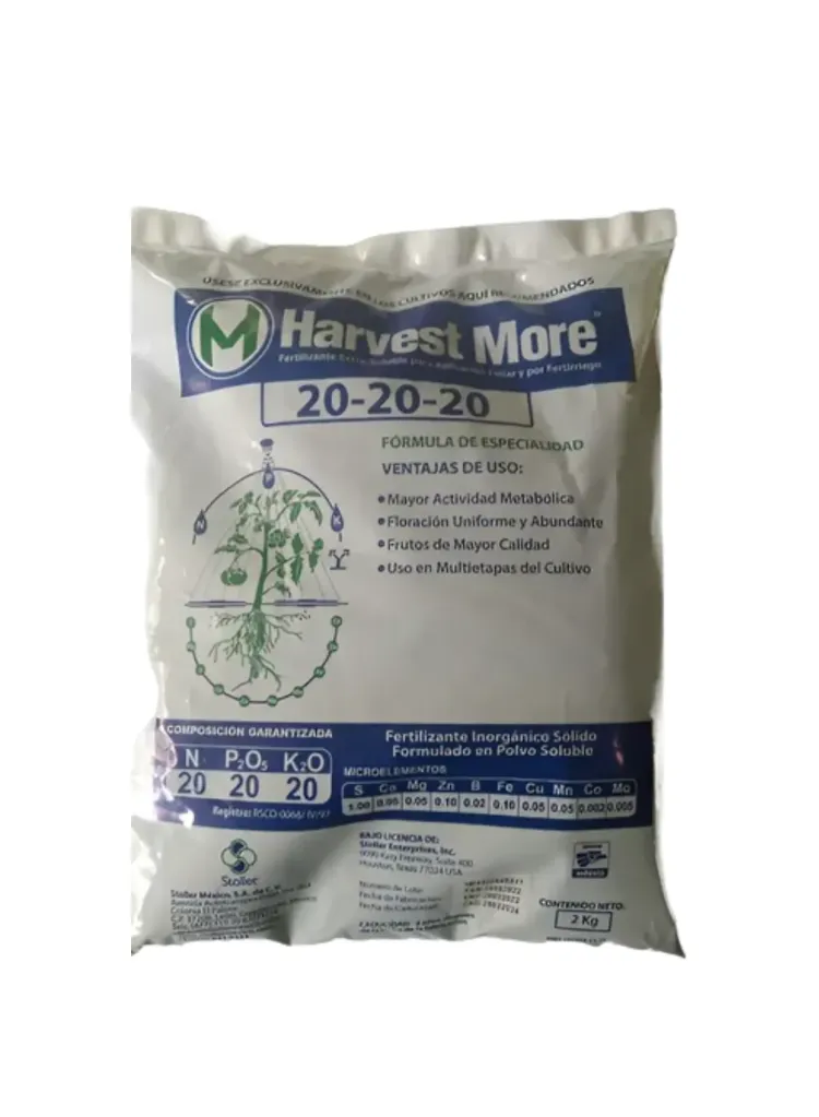 FERTILIZANTE HARVEST MORE 20-20-20 - 2KG