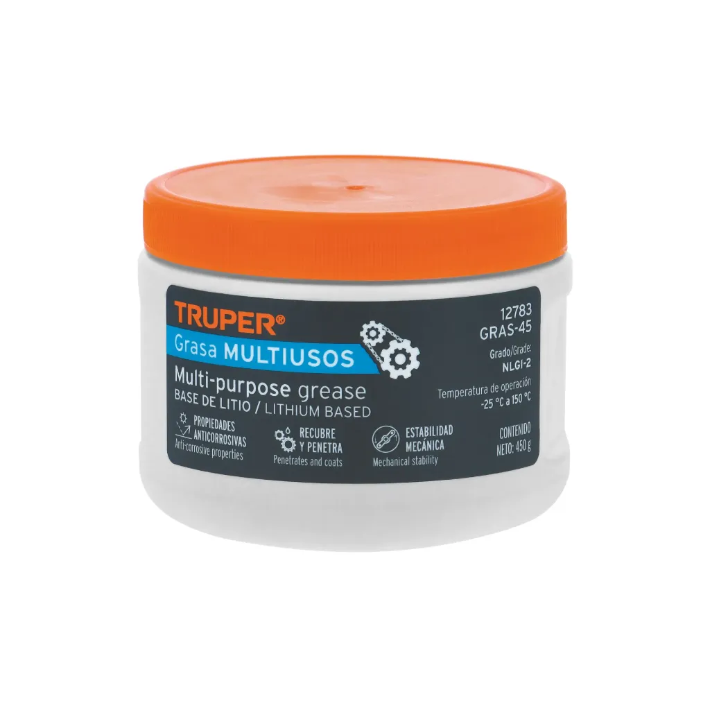 GRASA DE JABÃ“N BASE LITIO PARA CHASIS, 450 GR, TRUPER