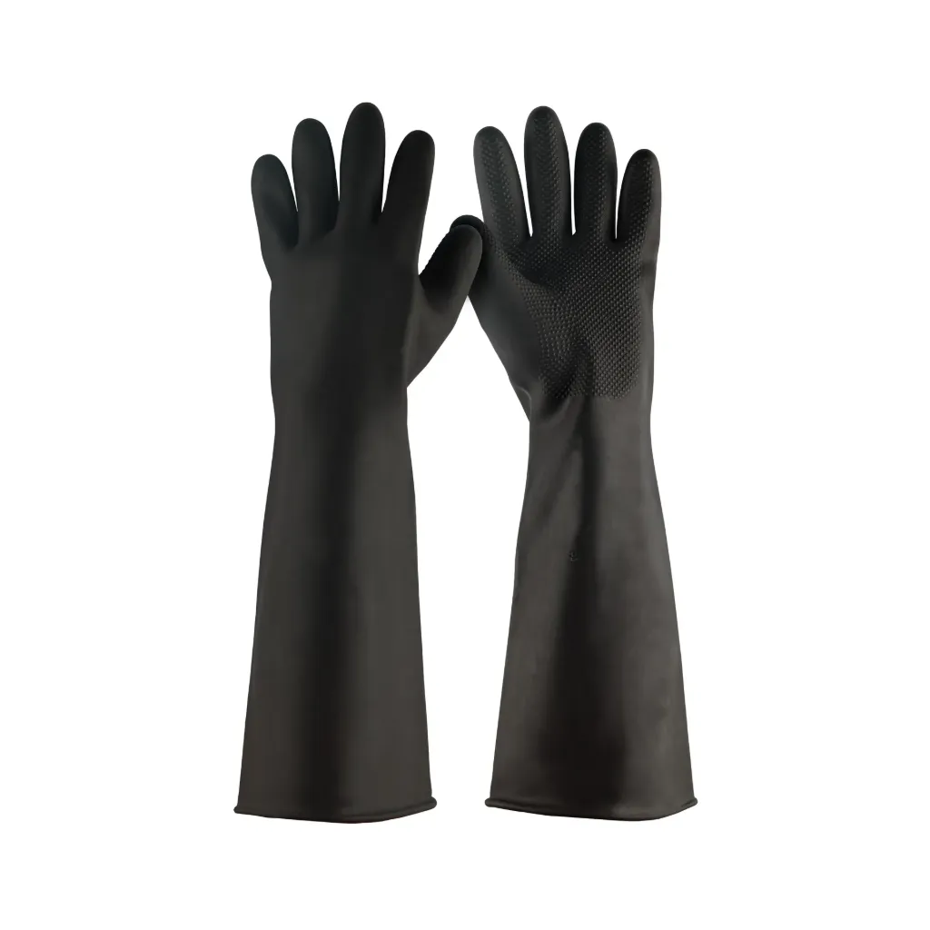 GUANTES DE LATEX USO INDUTRIAL, PUÑO EXTRA LARGO (G)