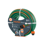 MANGUERA  REFORZADA 1/2" 3 CAPAS 25 M CONEXIONES PLASTICAS