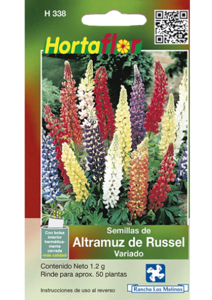 SEMILLAS ALTRAMUZ DE RUSSEL (VARIADO) - SOBRE HORTAFLOR