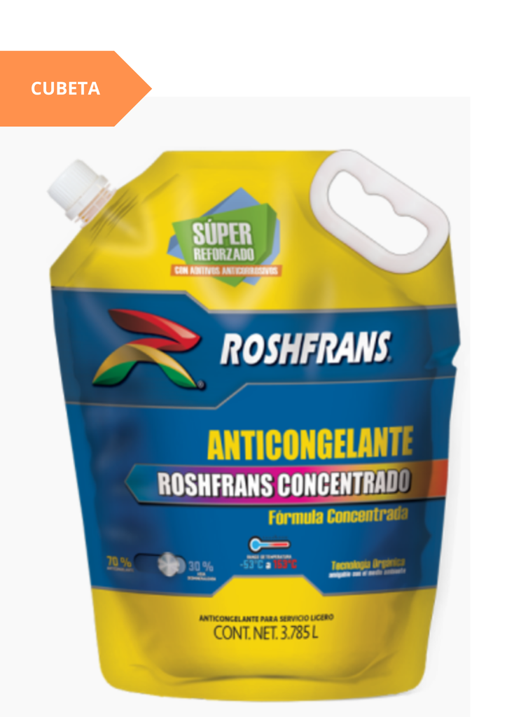ANTICONGELANTE ROSHFRANS CONCENTRADO 70% - CUBETA 19 L