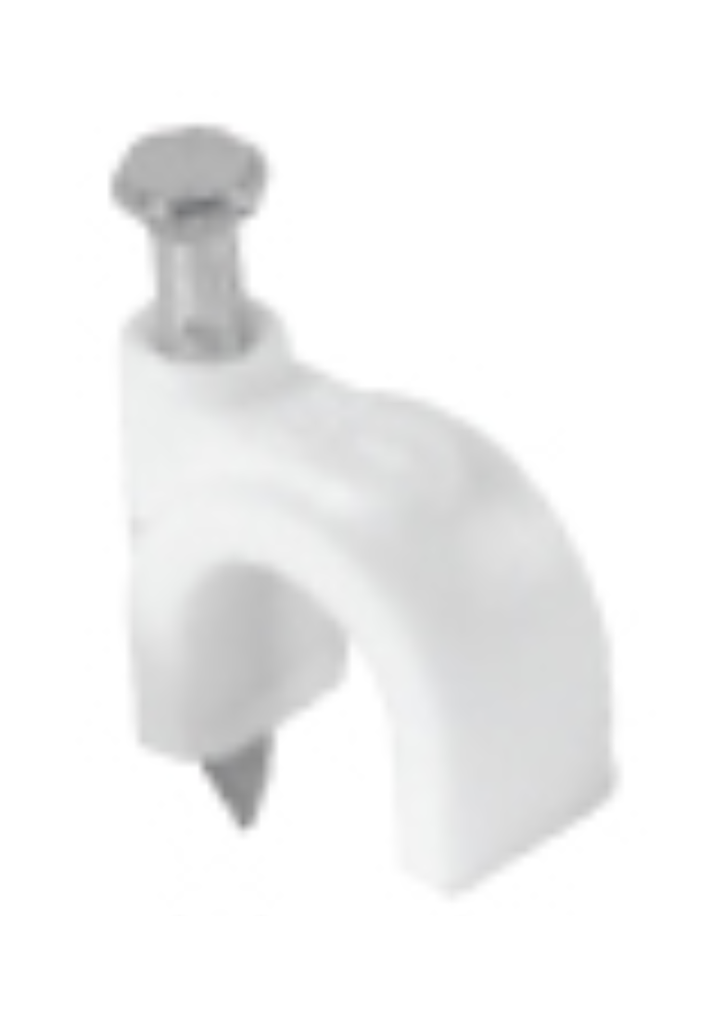 BOLSA CON 20 GRAPAS BLANCAS DE 8 MM PARA CABLE REDONDO