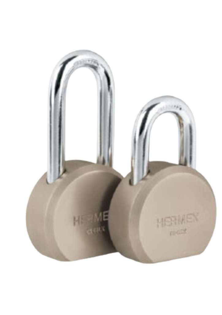 CANDADO DE ACERO, REDONDO, MAXIMA SEGURIDAD, HERMEX