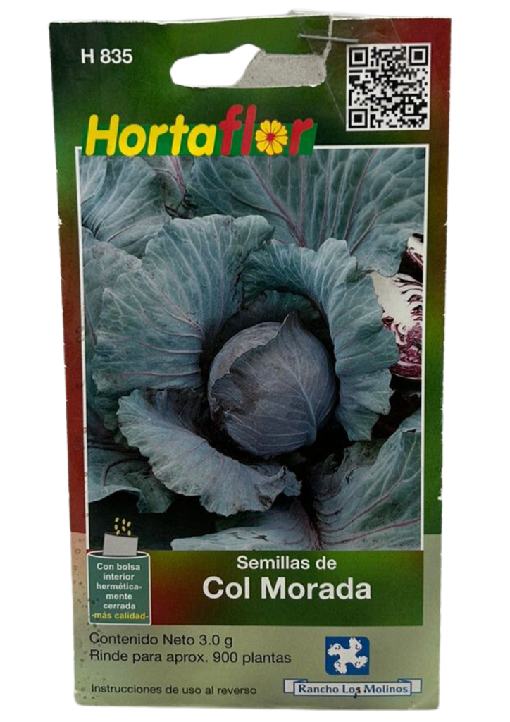 SEMILLAS DE COL MORADA - SOBRE HORTAFLOR