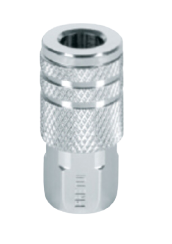 COPLE RAPIDO HEMBRA DE ACERO CROMADO, PRETUL