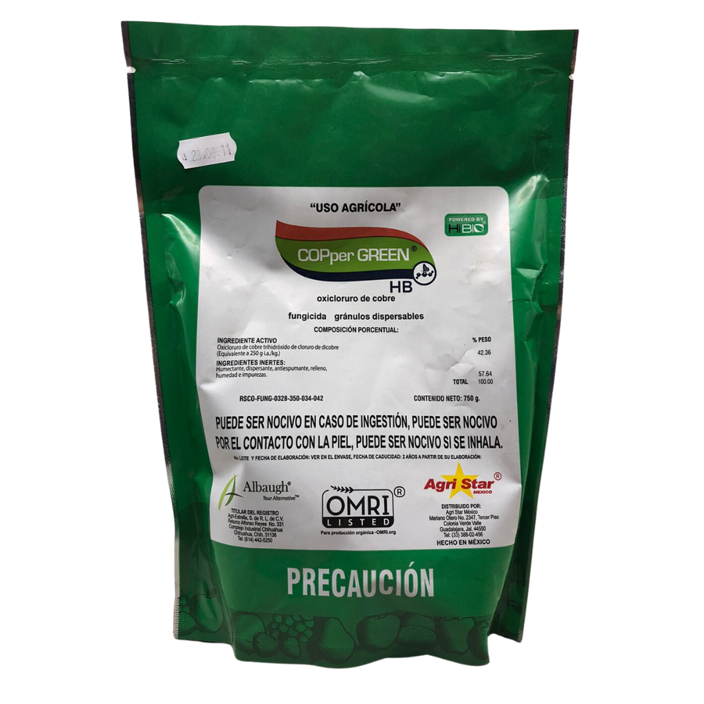 COPPER GREEN (OXICLORURO DE COBRE AL 25% ORGANICO) - BOLSA 750 G
