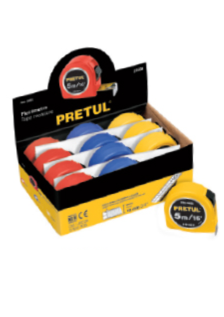 FLEXÓMETRO 5M, 3/4", PRETUL