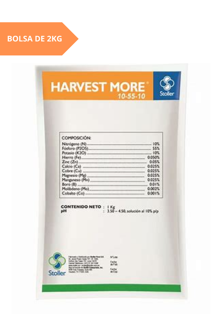 FERTILIZANTE HARVEST MORE 10-55-10 - 2KG