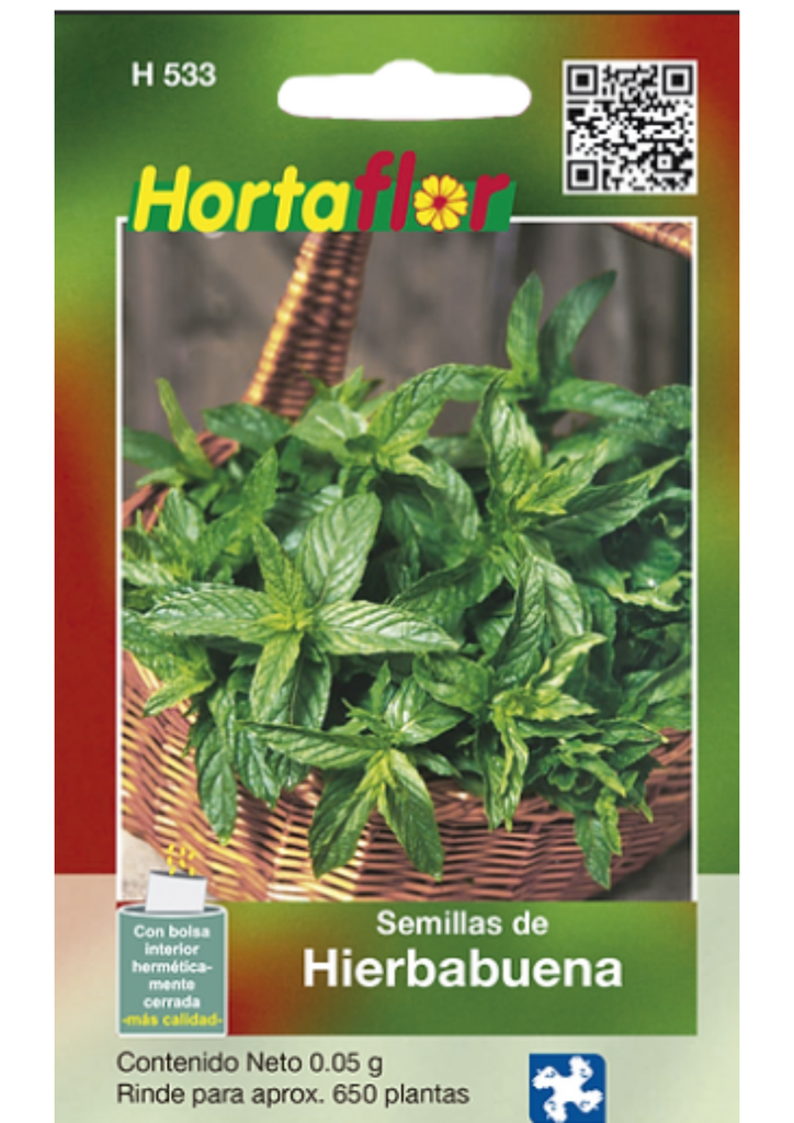 SEMILLAS DE HIERBABUENA - SOBRE HORTAFLOR
