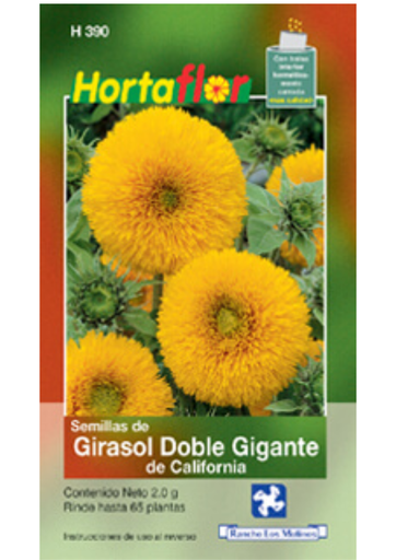 [H390] GIRASOL DOBLE GIGANTE DE CALIFORNIA HORTAFLOR - PIEZA