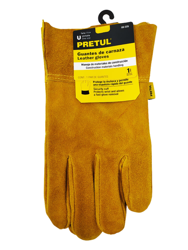 [TRU 23262] GUANTES DE CARNAZA UNITALLA PRETUL