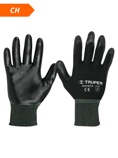 [TRU 18025] GUANTES TEJIDOS Y RECUBIERTOS DE NITRILO, CHICOS