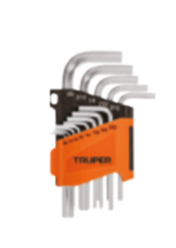 [TRU 15545] JUEGO DE 13 LLAVES ALLEN STANDARD CON ORGANIZADOR